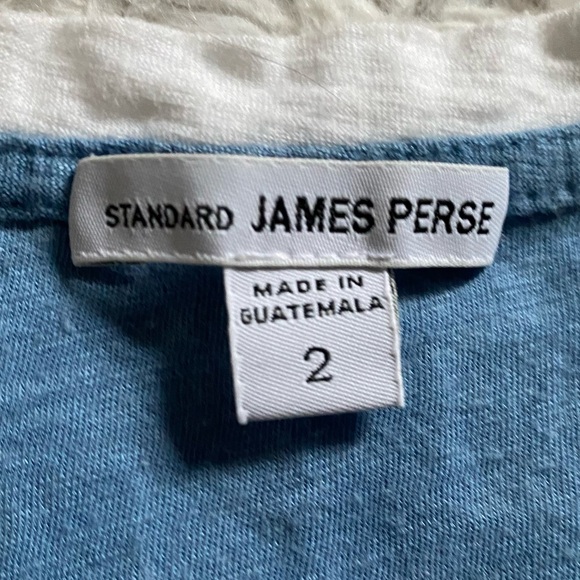 JAMES PERSE Sleeveless Ringer Tee size 2 - Picture 3 of 8